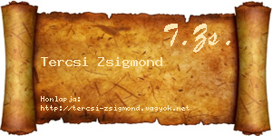 Tercsi Zsigmond névjegykártya