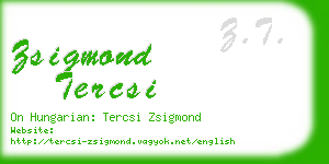 zsigmond tercsi business card